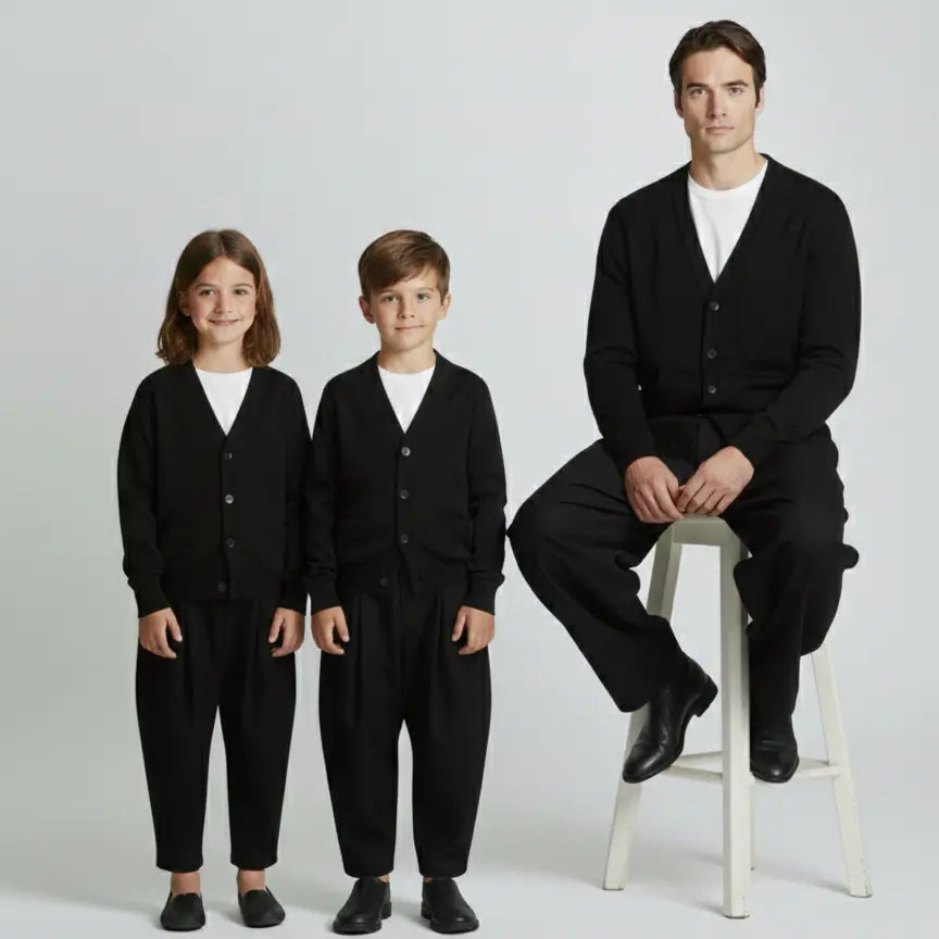 Cardigan Duo Papa & Enfant – L’Élégance Minimaliste pour Toute la Famille COLLAB
